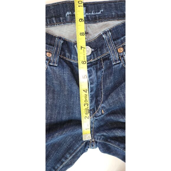 7 For All Mankind DOJO Low-Rise Dark Wash Capri Crop Jeans Sz 27 - Picture 9 of 11